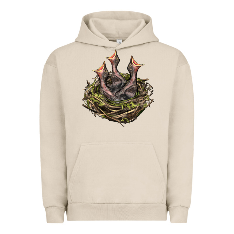 Bird Nest With Baby Birds Urban Hoodie by LillyAllenDesigns | Teevron