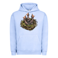 Pigment Grape Ice Bird Nest With Baby Birds Urban Hoodie - LillyAllenDesigns