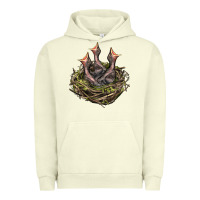 Pigment Pistachio Bird Nest With Baby Birds Urban Hoodie - LillyAllenDesigns