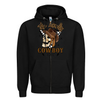 Black the lonely cowboy club Zipper Hoodie - MaliasSmallBusiness