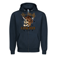Navy the lonely cowboy club Zipper Hoodie - MaliasSmallBusiness