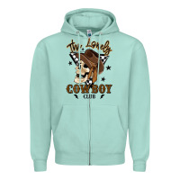 Seafoam the lonely cowboy club Zipper Hoodie - MaliasSmallBusiness