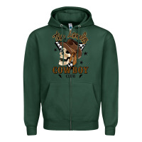 Sports Green the lonely cowboy club Zipper Hoodie - MaliasSmallBusiness