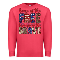 Cardinal Home of the free because of the brave Premium Sweatshirt - Neo Western