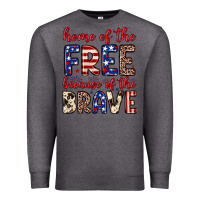 Charcoal Heather Home of the free because of the brave Premium Sweatshirt - Neo Western