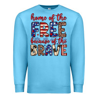 Ocean Blue Home of the free because of the brave Premium Sweatshirt - Neo Western