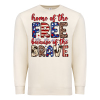 Home Of The Free Because Of The Brave Premium Sweatshirt | Teevron