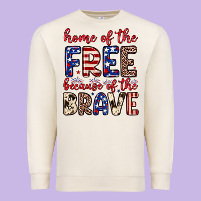 Home Of The Free Because Of The Brave Premium Sweatshirt Designed By Neo Western