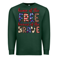 Sports Green Home of the free because of the brave Premium Sweatshirt - Neo Western
