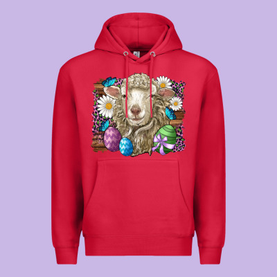 Easter Sheep Eggs Butterfly Daisys Leopard Glitter Wooden Premium Hoodie Designed By Artiststas