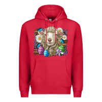 Cardinal easter sheep eggs butterfly daisys leopard glitter wooden Premium Hoodie - Artiststas