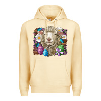 Pina Colada easter sheep eggs butterfly daisys leopard glitter wooden Premium Hoodie - Artiststas