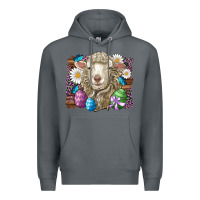 Rock easter sheep eggs butterfly daisys leopard glitter wooden Premium Hoodie - Artiststas