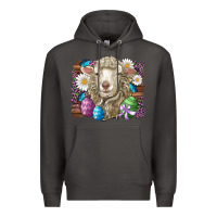 Smoke easter sheep eggs butterfly daisys leopard glitter wooden Premium Hoodie - Artiststas