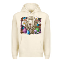 Tofu easter sheep eggs butterfly daisys leopard glitter wooden Premium Hoodie - Artiststas