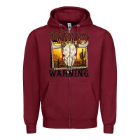 Burgundy should've come with a warning Zipper Hoodie - MaliasSmallBusiness