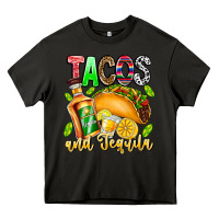Asphalt Tacos And Tequila Heavy Core Tee - CowhideDigitalArt