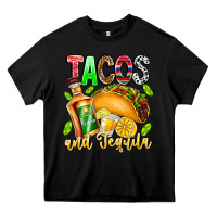 Black Tacos And Tequila Heavy Core Tee - CowhideDigitalArt