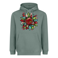 Sage Cherry sunflower Heavyweight Hoodie - texasbilliewilder