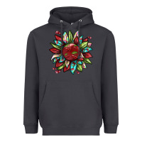 Smoke Cherry sunflower Heavyweight Hoodie - texasbilliewilder