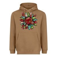 Toasted Coconut Cherry sunflower Heavyweight Hoodie - texasbilliewilder
