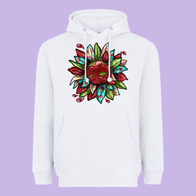 Cherry Sunflower Heavyweight Hoodie Designed By Texasbilliewilder