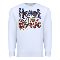 White Honor the brave Premium Sweatshirt - Neo Western