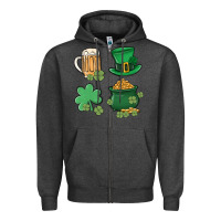 Charcoal Heather pot of gold Zipper Hoodie - MaliasSmallBusiness