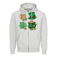 Dove Grey pot of gold Zipper Hoodie - MaliasSmallBusiness