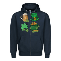Navy pot of gold Zipper Hoodie - MaliasSmallBusiness