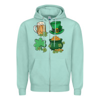 Seafoam pot of gold Zipper Hoodie - MaliasSmallBusiness