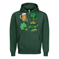 Sports Green pot of gold Zipper Hoodie - MaliasSmallBusiness