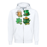 White pot of gold Zipper Hoodie - MaliasSmallBusiness