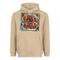 Mushroom American football mama with leopard Heavyweight Hoodie - Zillion Design Studio