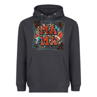 Smoke American football mama with leopard Heavyweight Hoodie - Zillion Design Studio