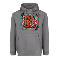 American Football Mama With Leopard Heavyweight Hoodie | Teevron