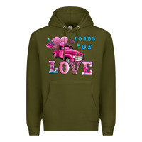 Army Green loads of love wıth truck Premium Hoodie - AdoDesignShop