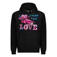 Black loads of love wıth truck Premium Hoodie - AdoDesignShop