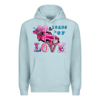 Blue Mist loads of love wıth truck Premium Hoodie - AdoDesignShop