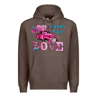 Coffee loads of love wıth truck Premium Hoodie - AdoDesignShop