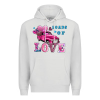 Dove Grey loads of love wıth truck Premium Hoodie - AdoDesignShop
