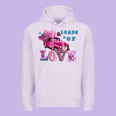 Loads Of Love Wıth Truck Premium Hoodie Designed By Adodesignshop