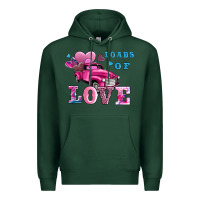 Sports Green loads of love wıth truck Premium Hoodie - AdoDesignShop