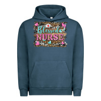 Pigment Midnight Navy blessed nurse Urban Hoodie - BarkalooDesign