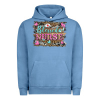 Pigment Pebble Blue blessed nurse Urban Hoodie - BarkalooDesign