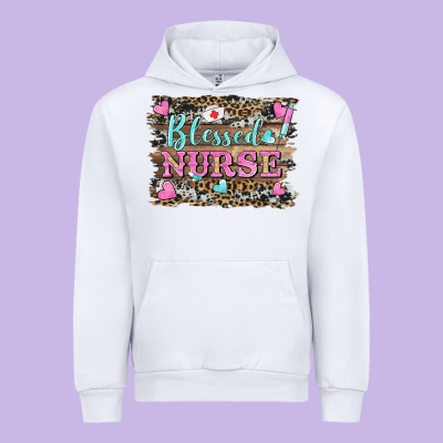 Blessed Nurse Urban Hoodie Designed By Barkaloodesign