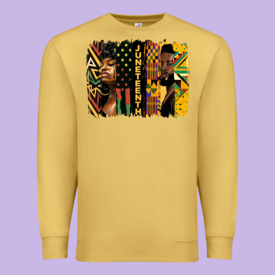 Juneteenth Brush Stroke Premium Sweatshirt Designed By Hra Design Shop