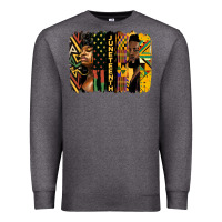 Charcoal Heather juneteenth brush stroke Premium Sweatshirt - HRA Design Shop