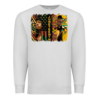 Dove Grey juneteenth brush stroke Premium Sweatshirt - HRA Design Shop