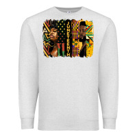 Oatmeal Heather juneteenth brush stroke Premium Sweatshirt - HRA Design Shop